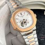 High End Patek Philippe Nautilus White Face Tourbillon Copy Watch For Men